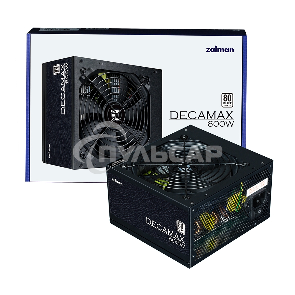 Блок питания Zalman ZM600-LX3, 600Вт, 80 PLUS, 120мм, черный