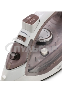 Утюг Maxwell MW-3047, 2400Вт, белый/коричневый