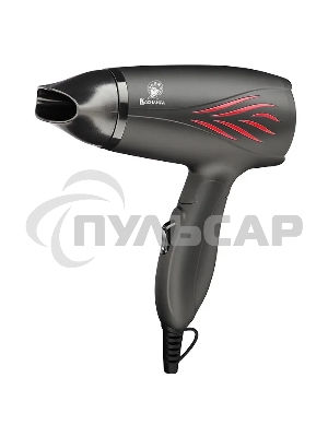 Фен ВАСИЛИСА ВА-3001 черный с красным, 1200Вт