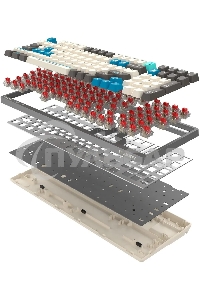 Клавиатура проводная A4Tech Bloody S98 Pixels Blue USB серый/бежевый