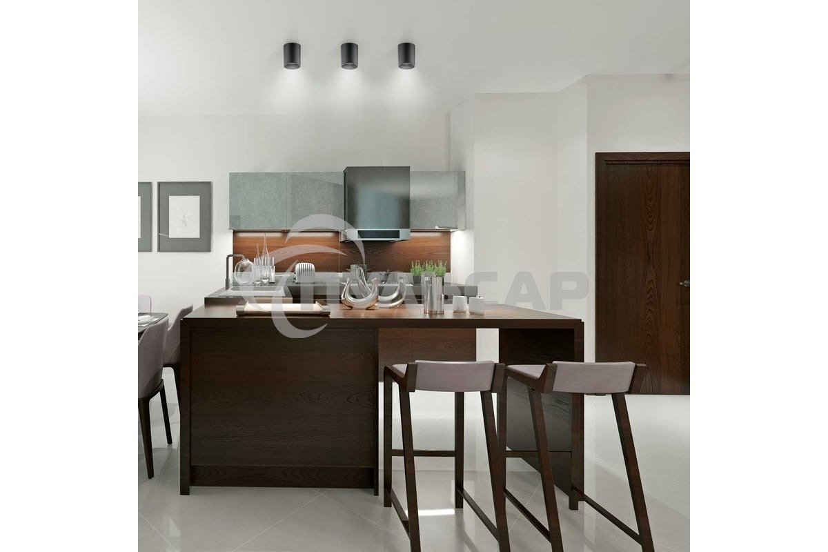 Светильник светодиодный накладной Gauss HD007 12W черный 4100K 79x100мм