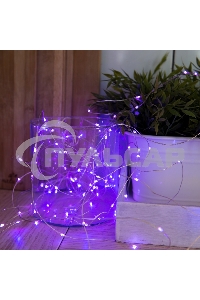 Гирлянда светод. Funray Нить, SE-STRING-10100P, 10м, 100 LED, фиолетовый, серебр. шнур 1,5м,