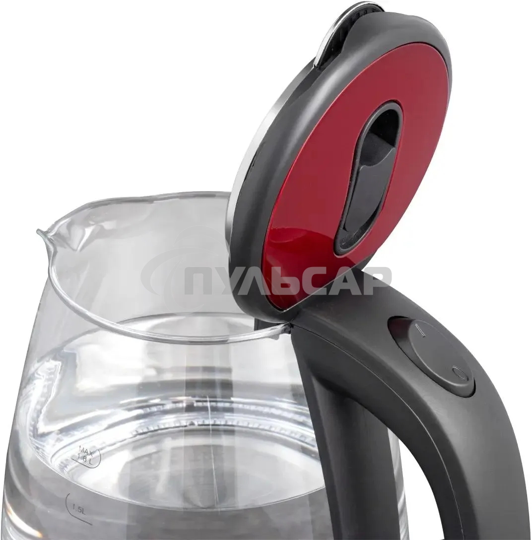 Чайник электрический Scarlett SC-EK27G65 красный/черный, 1800 Вт, 1.8 л