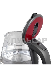 Чайник электрический Scarlett SC-EK27G65 красный/черный, 1800 Вт, 1.8 л