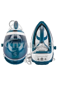 Парогенератор электрический Endever Delta-500, белый/темно-бирюзовый, мощность 3200 Вт, подача пара 170 г/мин, макс. пар удар до 600 г/мин