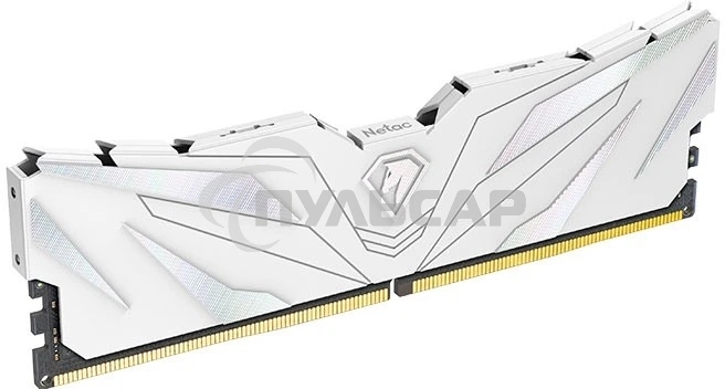 Оперативная память Netac Shadow II, DDR5, 32Gb (2x16Gb), 5600 MHz, CL46, DIMM, с радиатором, белый