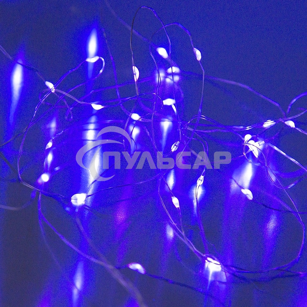 Гирлянда светод. Funray Нить, SE-STRING-10100P, 10м, 100 LED, фиолетовый, серебр. шнур 1,5м,