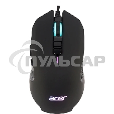 Мышь проводная Acer OMW160 черный, 6400 dpi, USB, кнопки - 8