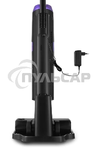 Пылесос вертикальный моющий Kitfort КТ-5176 черный/фиолетовый, питание от аккумулятора, 200 Вт, уборка влажная, пылесборник 0.75 л, работа от АКБ max 35 мин.