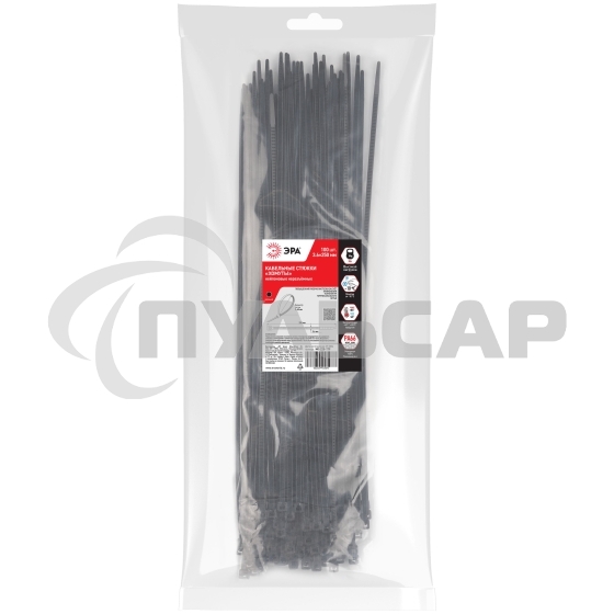 Хомут кабельный 3.6х250 NO-225-179 черный (уп.100 шт) Эра Б0065944