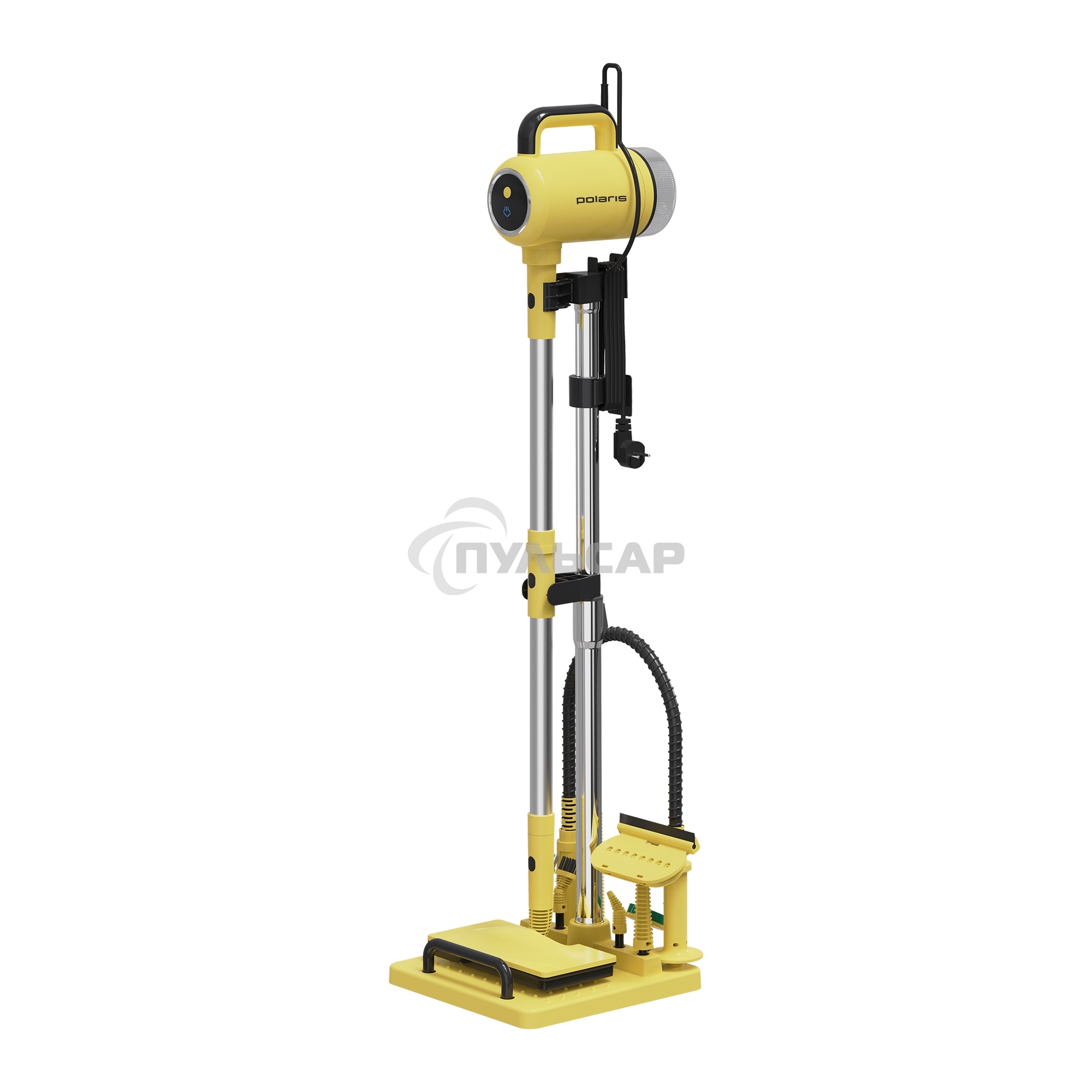 Пароочиститель напольный Polaris PSC 1711C 1700Вт желтый/черный