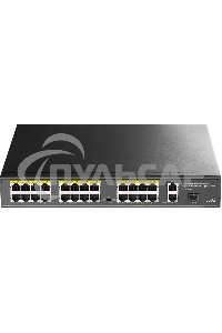 Коммутатор Cudy FS1026PS1, (L2) 24x100Мбит/с 2x1Gbит/с, 1SFP, 24PoE, 24PoE+ 300W, неуправляемый