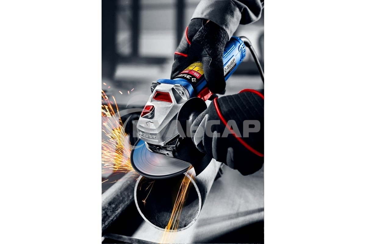 Углошлифовальная машина Зубр УШМ-П125-1500 ПСТ 1500Вт 9500об/мин рез.шпин.:M14 d=125мм