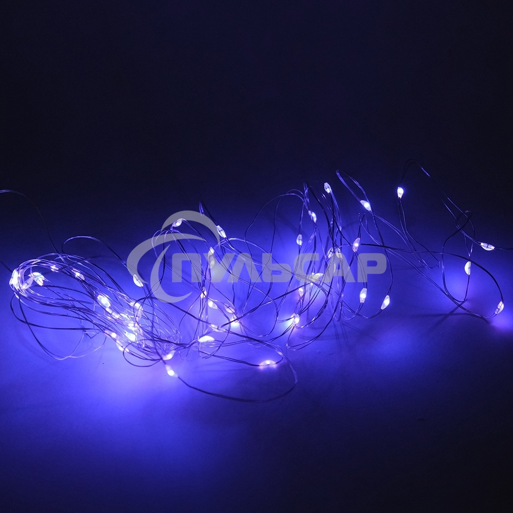 Гирлянда светод. Funray Нить, SE-STRING-10100P, 10м, 100 LED, фиолетовый, серебр. шнур 1,5м,