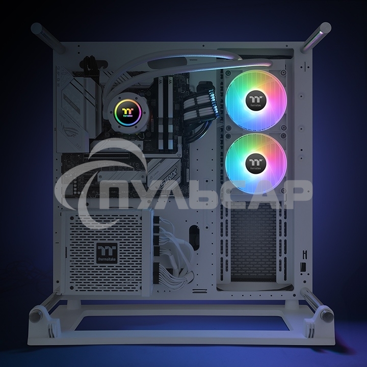Система водяного охлаждения Thermaltake TH240 V2 Snow ARGB Soc-AM5/AM4/1200/1700/1851 белый 4-pin 25.8dB Al+Cu Ret (CL-W364-PL12SW-A)