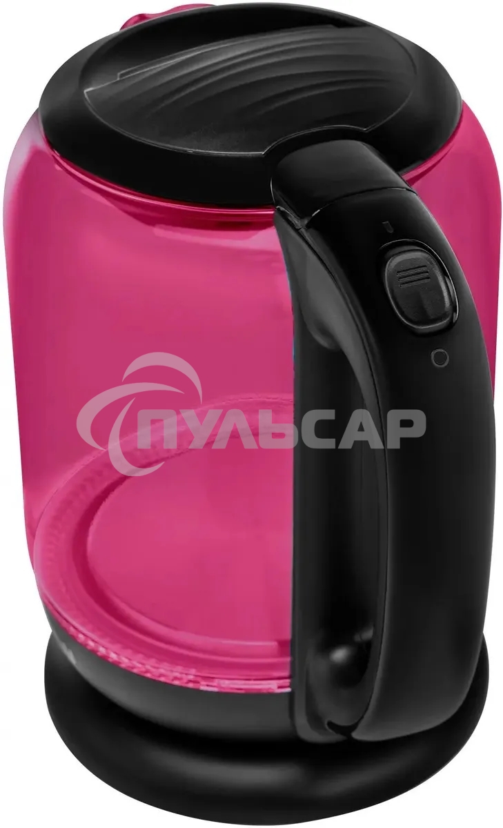 Чайник электрический Hyundai HYK-G4808 1.8л. 2200Вт малиновый/черный (корпус: стекло)