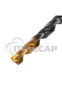 Сверло по металлу Denzel 6 мм, HSS-Tin, Golden Tip, 10 шт.