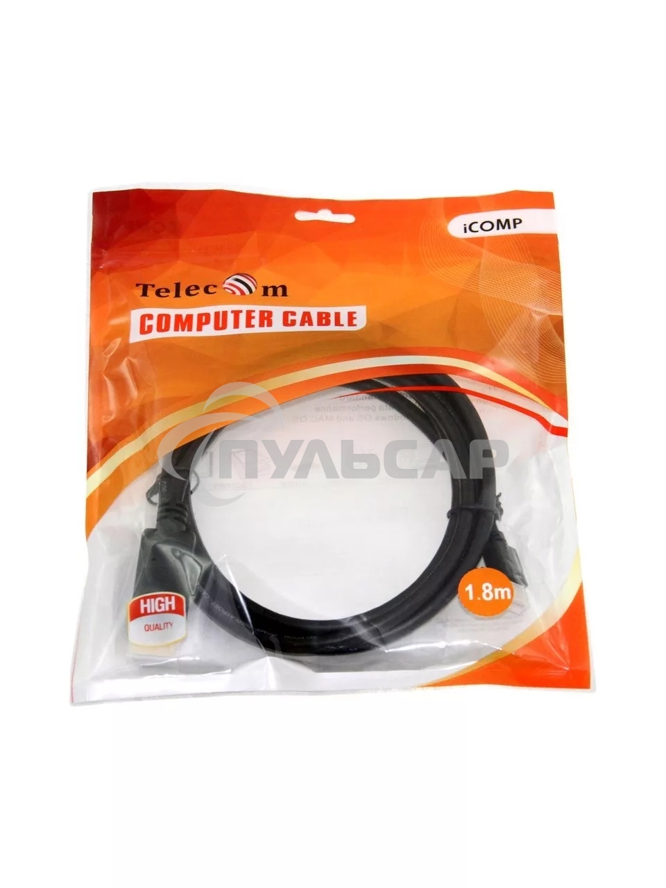 Кабель-переходник Telecom (TA682-1.8M) 4K*60Hz 1.2V Mini DisplayPort M <--> Display Port M 1,8м 6926123463314