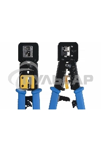 Инструмент обжимной Cabeus HT-376Z для коннекторов быстрой установки RJ-45 (8р8с), RJ-11/12 (6р6с, 6р4с, 6р2с), профессиональный, с храповым механизмом