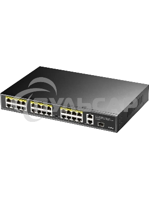 Коммутатор Cudy FS1026PS1, (L2) 24x100Мбит/с 2x1Gbит/с, 1SFP, 24PoE, 24PoE+ 300W, неуправляемый
