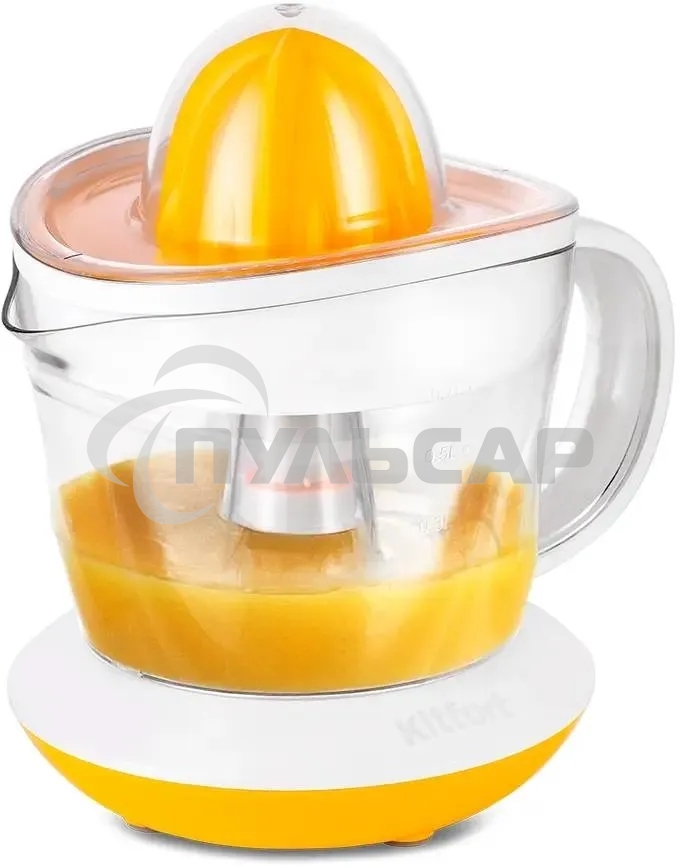 Соковыжималка цитрусовая Kitfort КТ-1148-1 25Вт рез.сок.:700мл. белый/желтый