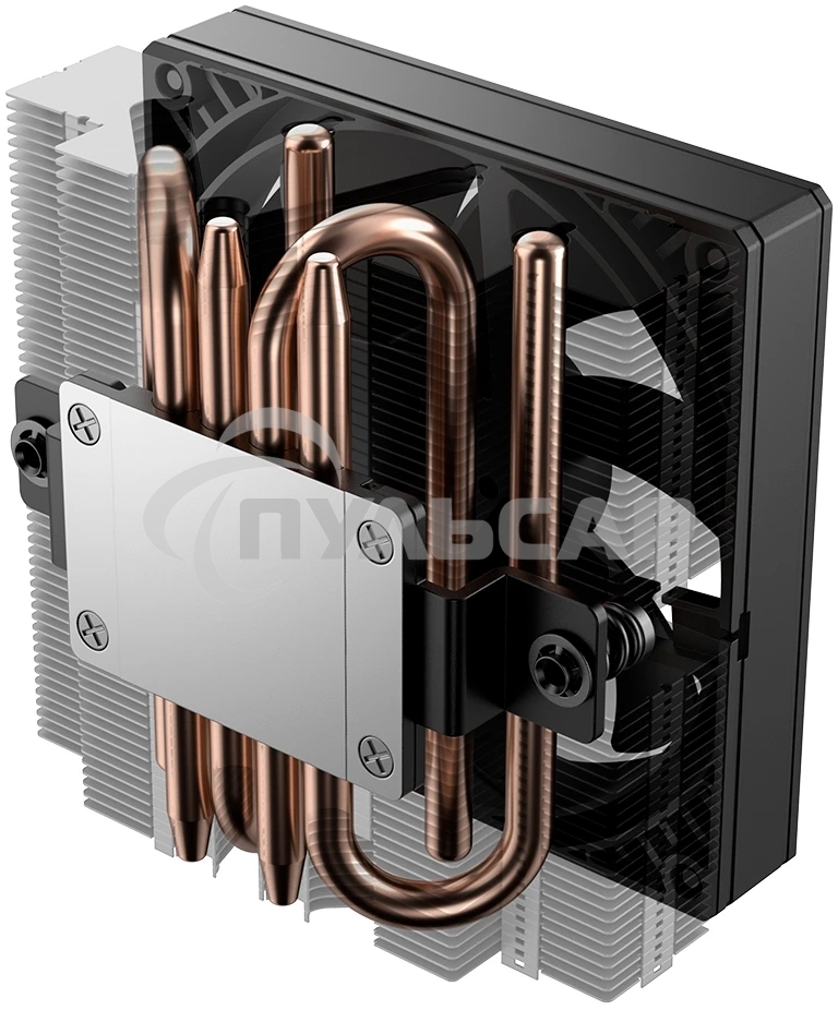 Кулер для процессора ID-COOLING IS-53-XT BLACK LGA1851/1700/1200/115X/AM5/AM4 низкопрофильный высота 53мм (24шт/кор, TDP 95W, PWM, 4 тепл.трубок / медная база, FAN 92мм, черный) BOX