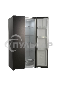 Холодильник Бирюса SBS 400 DI нержавеющая сталь двухкамерный 232/168 л морозилка слева, NoFrost, Side-by-side