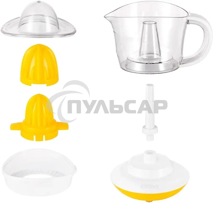Соковыжималка цитрусовая Kitfort КТ-1148-1 25Вт рез.сок.:700мл. белый/желтый