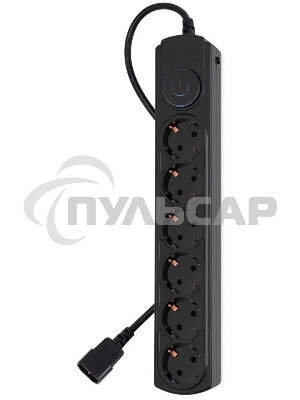 Сетевой фильтр Ippon BK-6-UPS-1.8-10-B 1.8м (6 розеток) черный (коробка)