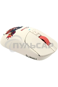 Мышь беспроводная/проводная A4Tech Bloody R72 Ultra Proxy Boom бежевый, 20000 dpi, радиоканал, USB, кнопки - 7