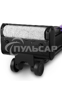 Пылесос вертикальный моющий Kitfort КТ-5176 черный/фиолетовый, питание от аккумулятора, 200 Вт, уборка влажная, пылесборник 0.75 л, работа от АКБ max 35 мин.