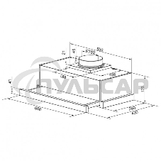 Вытяжка встраиваемая Zigmund & Shtain K 017.6 S серебристый, 60 см, 700 куб. м/ч, 51 дБ