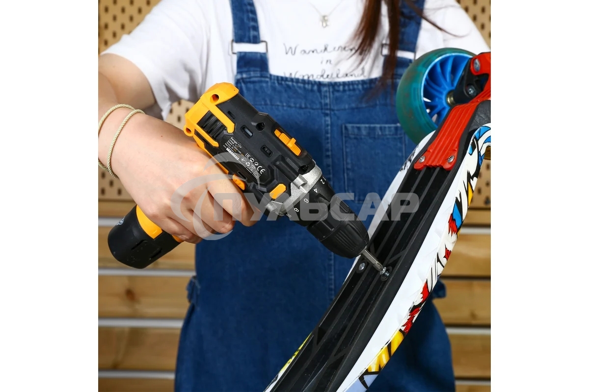 Дрель-шуруповерт Deko Banger, Аккумуляторная, 12В, 2 АКБ, Кейс