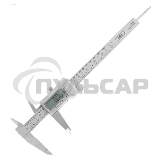 Электронный штангенциркуль Deli DL91200 200мм, метрическая/дюймовая конвертация, нержавеющая сталь, 3 кнопочное управление, светодиодный дисплей, 1,5В SR44.