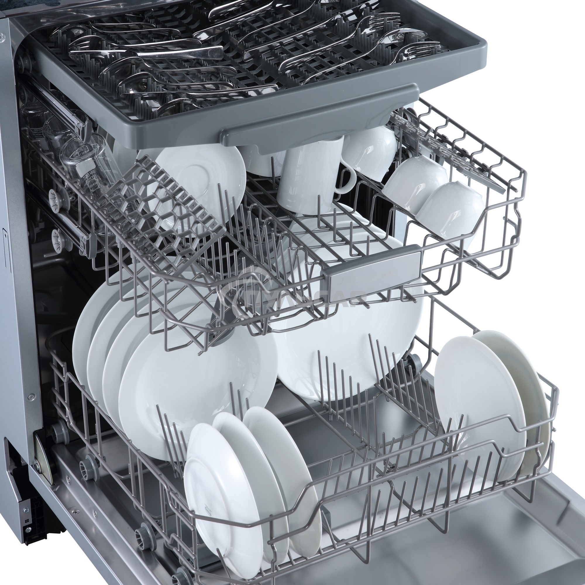 Встраиваемая посудомоечная машина Бирюса DWB-614/6, черный, 59.8 см, 14 компл., 47 дБ, класс A++