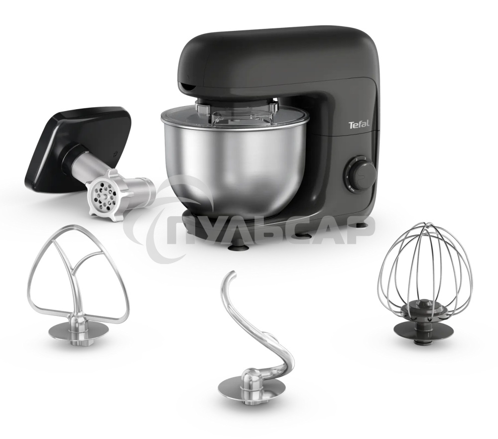 Кухонная машина Tefal Bake Essential QB161H38, черный/серебристый