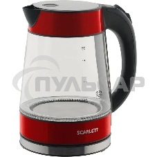 Чайник электрический Scarlett SC-EK27G79 красный, 2200 Вт, 1.7 л