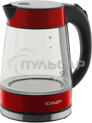 Чайник электрический Scarlett SC-EK27G79 красный, 2200 Вт, 1.7 л