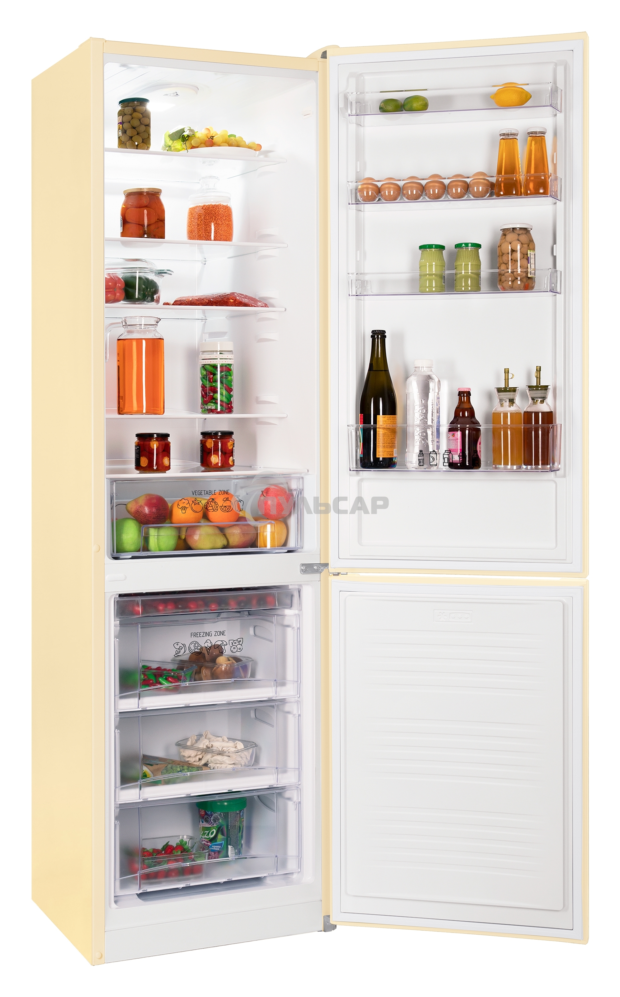 Холодильник Nordfrost NRB 164NF E бежевый двухкамерный 238/105 л морозилка снизу, капельная система