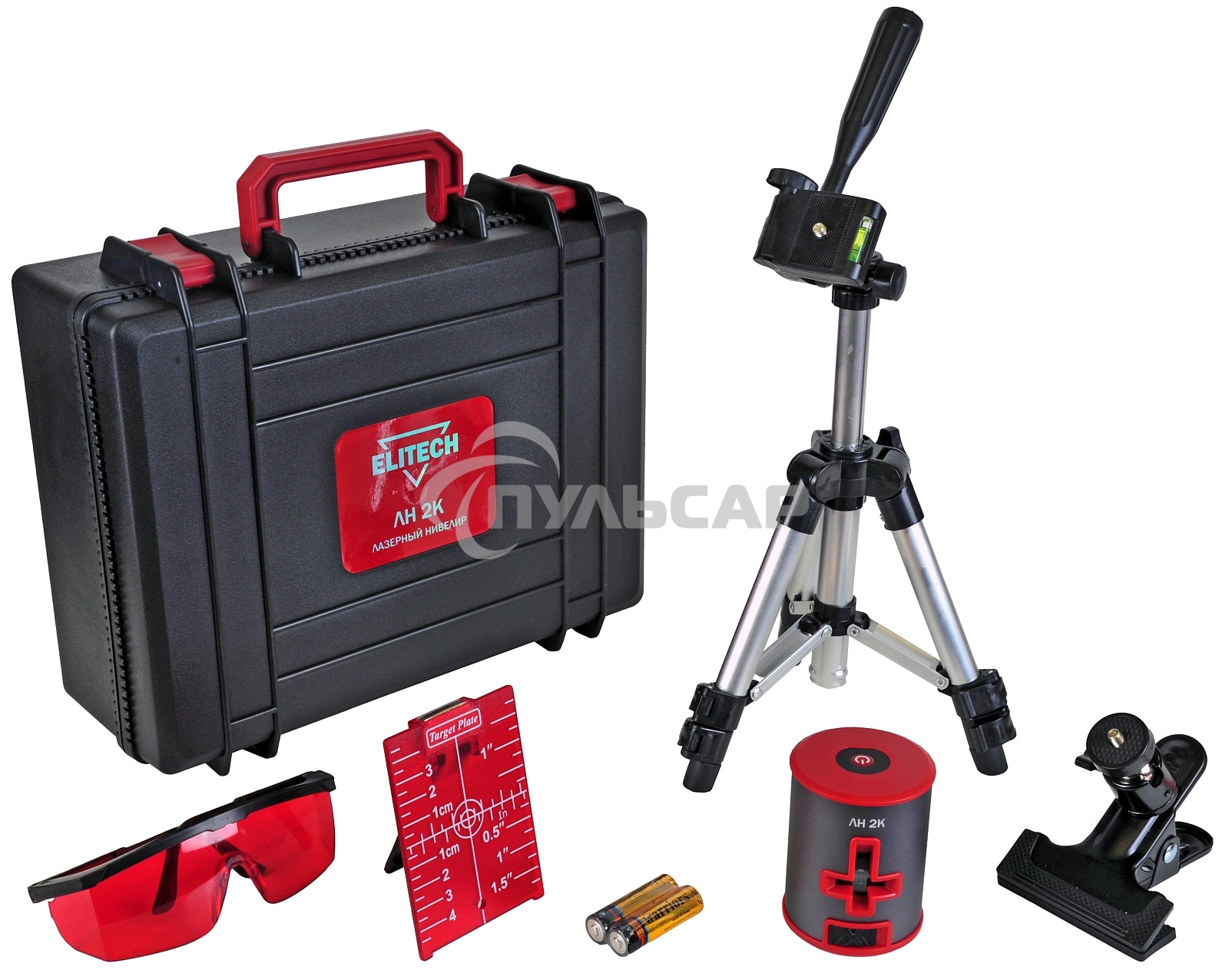 Нивелир лазерн. Elitech ЛН 2К 2кл.лаз. 635нм цв.луч. красный 2луч. (201468)