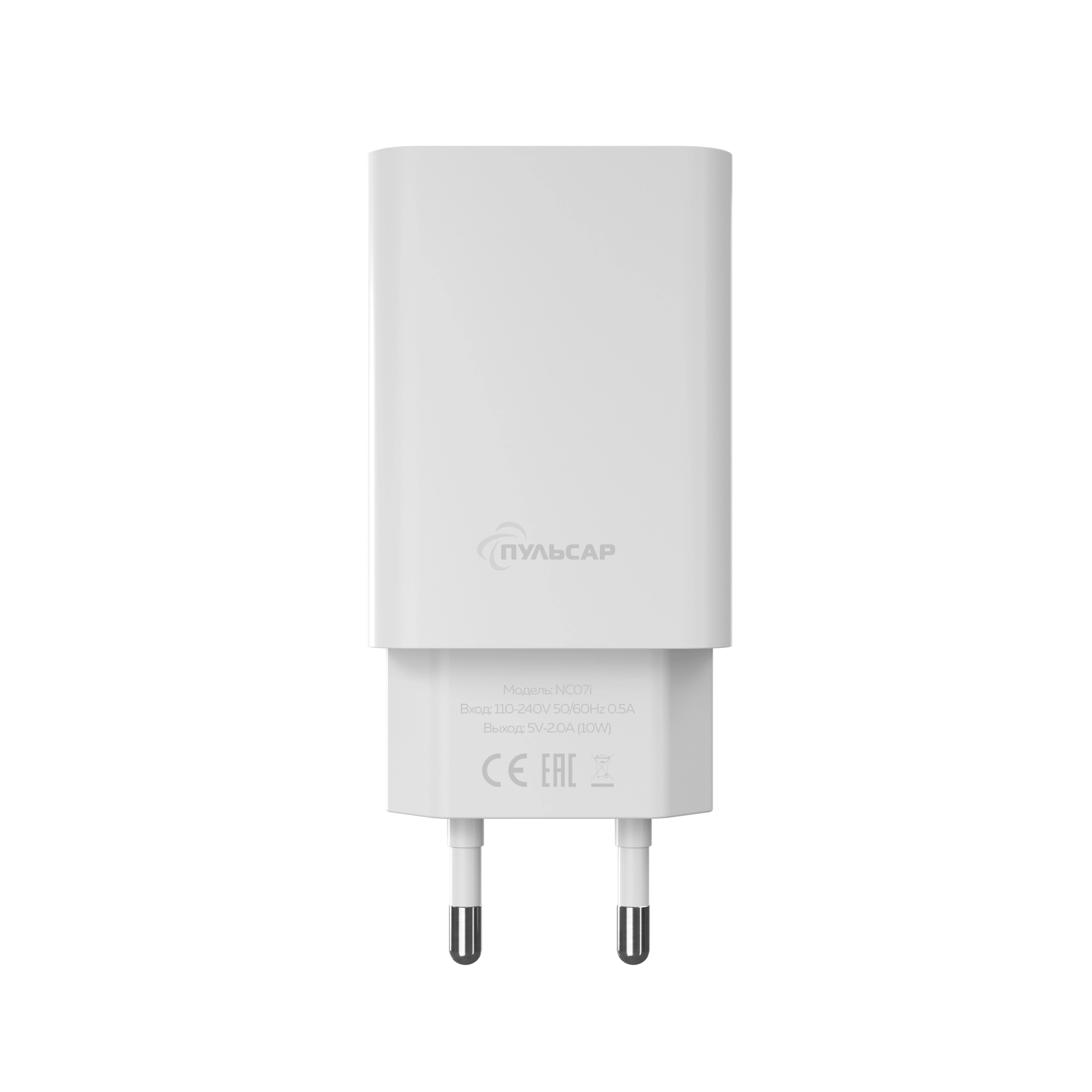 Зарядное устройство MORE CHOICE (4620202555694) NC07i СЗУ 1USB 2.0A, белый