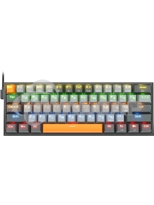 Клавиатура проводная REDRAGON Fizz RU,Rainbow,красные свитчи, механическая