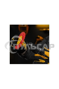 Щетка для дрели Denzel 100 мм, плоская, со шпилькой, нейлоновая щетина