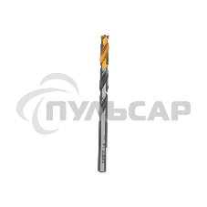 Сверло спиральное по металлу Denzel 8 x 117мм, Р6М5, Golden Tip, многогранная заточка