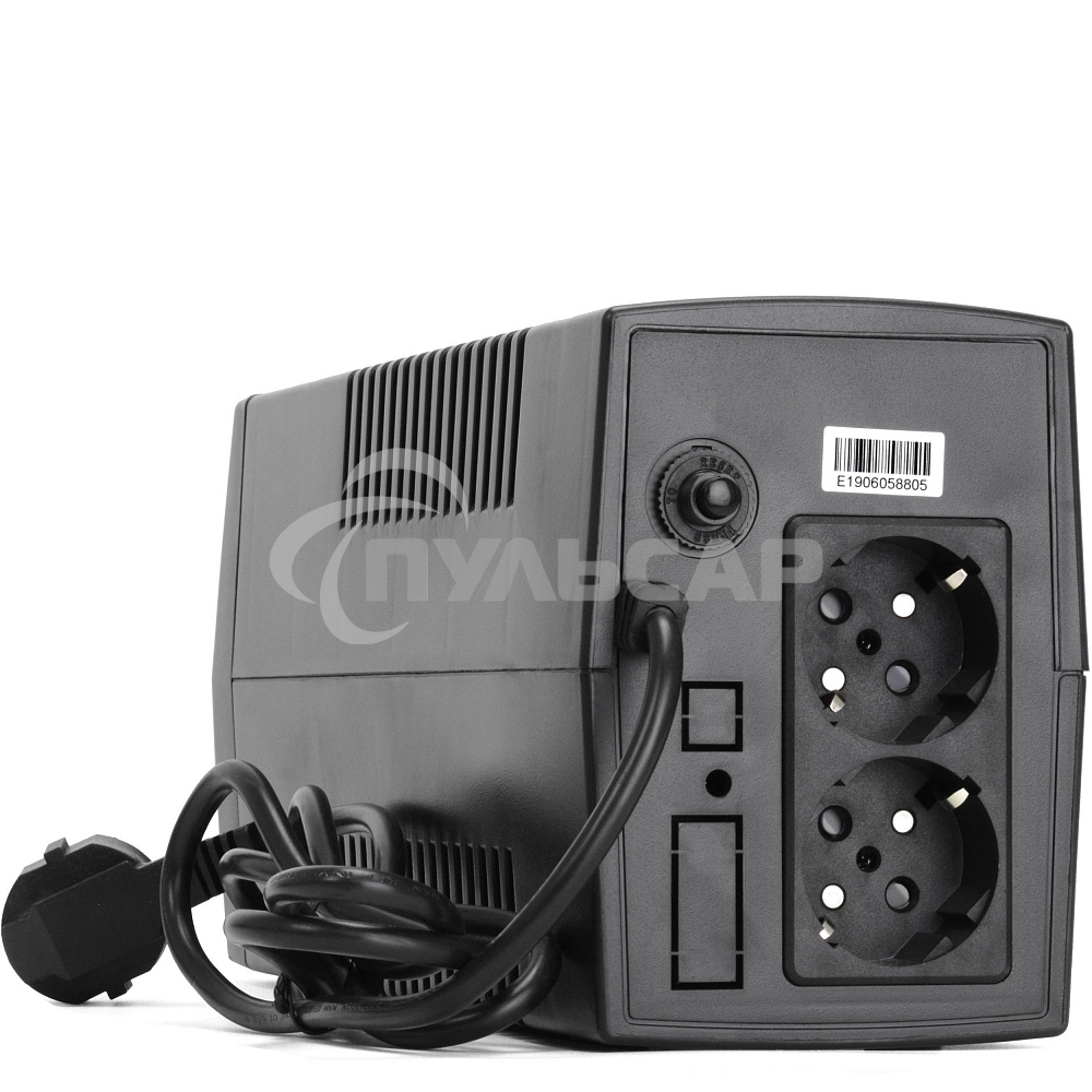 Источник бесперебойного питания Crown CMU-650X (650ВА/360 Вт; 2хEURO резервным питанием и фильтрацией; 12V/7AH х 1; пластик)