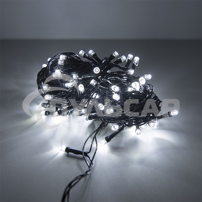 Гирлянда светод. рисовая Funray RL-110W, 10м, 100LED, хол.белый, темно-зел. шнур 0,7м, контроллер