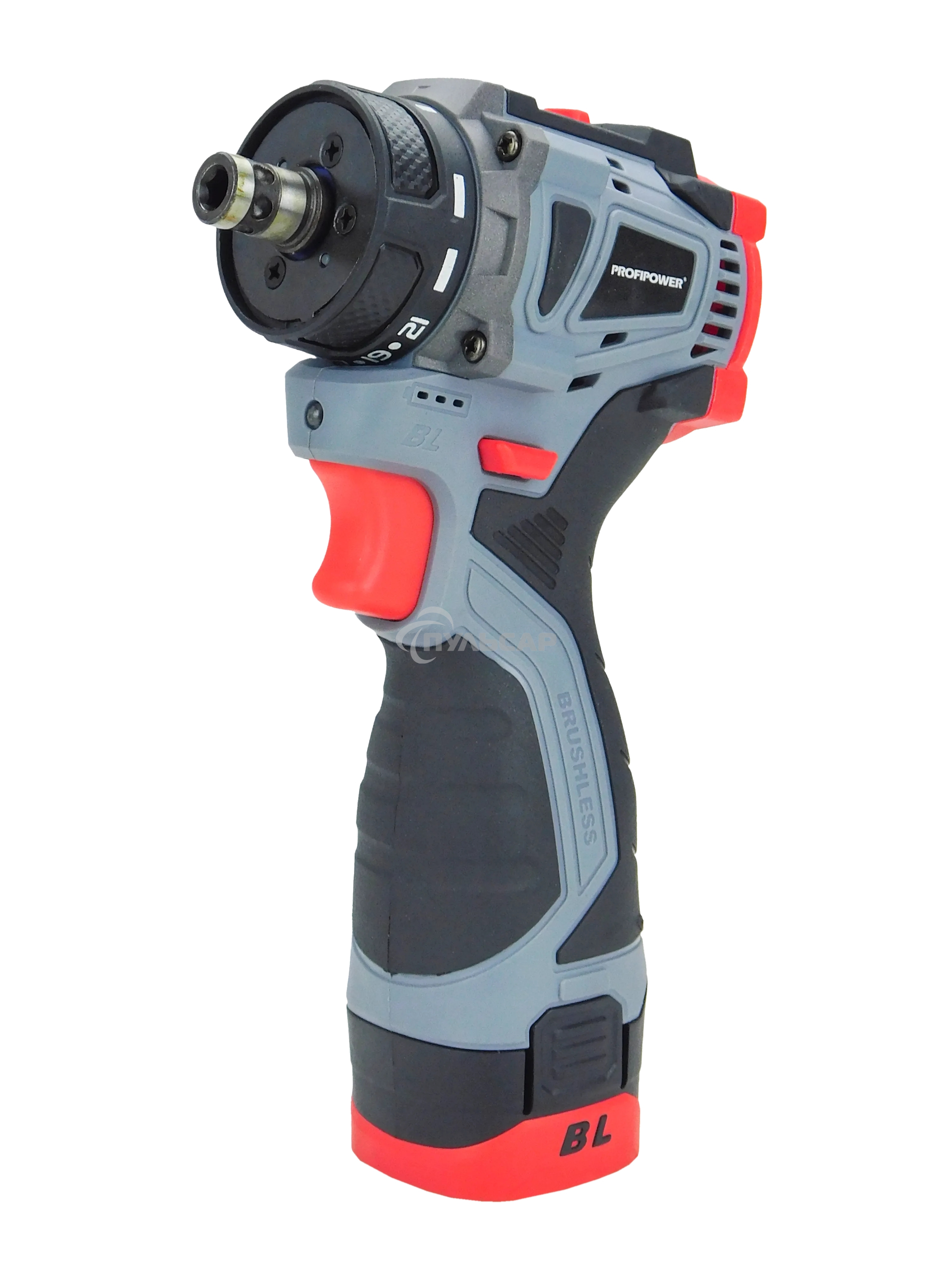 Аккумуляторный бесщеточный шуруповерт со съемным патроном ProfiPower BL-161B (40Нм,Li-ion 2шт,2.0А·ч,поясная клипса,бита-магнит, З/У, в кейсе)