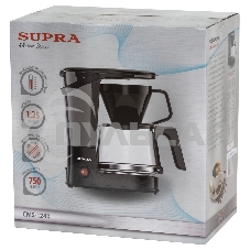 Кофеварка капельная SUPRA CMS-1240 черный, исп. кофе - молотый, 1.25 л, 750 Вт.