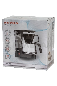 Кофеварка капельная SUPRA CMS-1240 черный, исп. кофе - молотый, 1.25 л, 750 Вт.