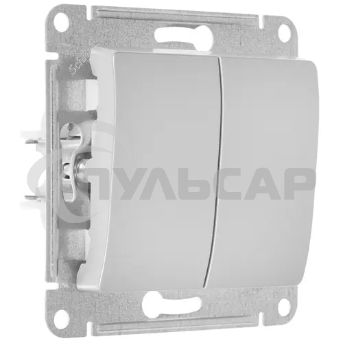 Механизм переключателя 2-кл. СП Glossa сх.6 10AX алюм. SchE GSL000365